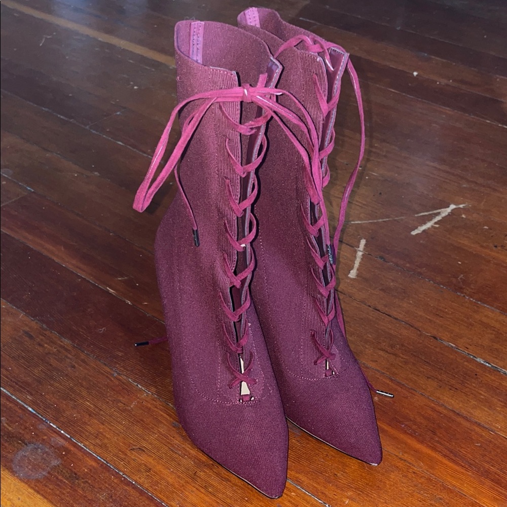 Aldo Plum Lace-Up Women's Boots
